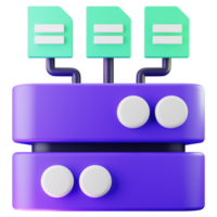 3D Render Stylish Data Storage Hub with Multiple Slots png