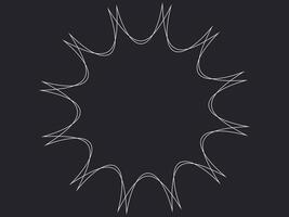 A white frame of an abstract figure on a dark background vector