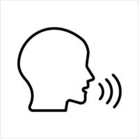 Speaking Icon Symbol isolated white background. illustration. color editable. vector