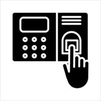 Attendance machine icon.. sign for mobile concept and web design color editable vector