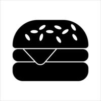 Burger Icon Symbol isolated white background. illustration. color editable. vector