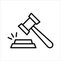 judge hammer icon. , gavel icon vector