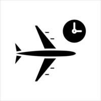 MusFlight delay icon..Symbol isolated white background. illustration. color editable. vector
