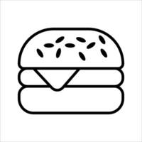 Burger Icon ,Symbol isolated white background. illustration. color editable. vector