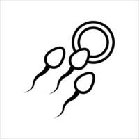 fertilized by sperm icon.Symbol isolated white background. illustration. color editable. vector