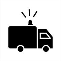 Ambulance icon.Symbol isolated white background. illustration. color editable. vector