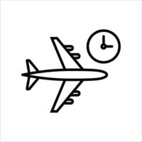 MusFlight delay icon..Symbol isolated white background., illustration. color editable. vector
