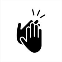 clapping icon.Symbol isolated white background. illustration. color editable. vector