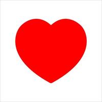 Valentine red heart icon. Heart shape Isolated on white background. vector