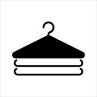 Cloakroom isolated icon,. clothes hangers symbol with editable stroke vector
