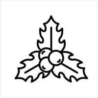 Mistletoe Icon Symbol isolated white background. illustration. color editable. vector