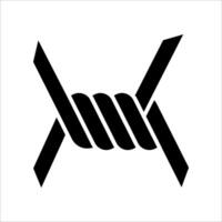A simple yet powerful .barbed wire icon, symbolizing the need for caution, security and protection in various contexts. vector