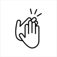 clapping icon..Symbol isolated white background. illustration. color editable. vector