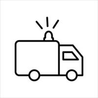 Ambulance icon..Symbol isolated white background. illustration. color editable. vector