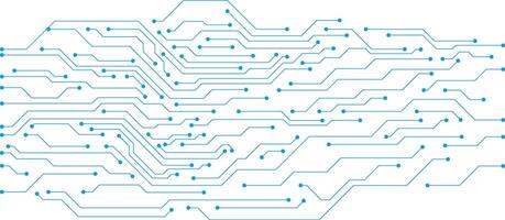 High technology concept with circuit board texture on white background. Digital motherboard vector