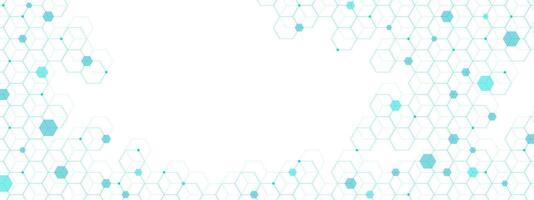 Abstract geometric with hexagons shape pattern for medical and technology background. Digital science concept vector