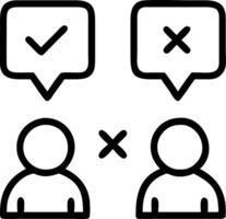 Group Chat Icon with Verification Checkmark vector