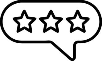 Customer Review Speech Bubble Icon with Star Ratings vector
