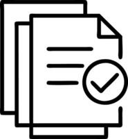 Verified Stacked Documents Icon with Checkmark vector