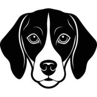 Beagle dog head vector