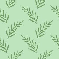 simple green leaf seamless pattern background vector
