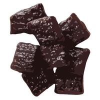 Rich Dark Chocolate Chunks On White Surface vector