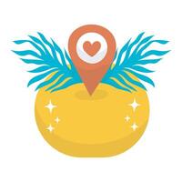 frame text space with gps sign in outline flat design vector