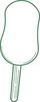 Outline of Ice Cream Bar on a Stick vector