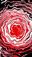 Abstract red liquid with flow animation. Metallic liquid texture with shiny circular waves. slow motion circle. video