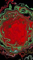 Abstract red liquid with flow animation. Metallic liquid texture with shiny circular waves. artistic smooth motion. video