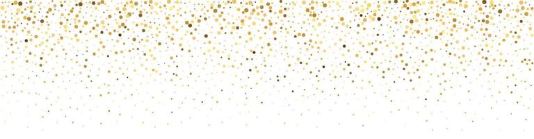 glitter background with falling confetti and sparkle dust. Magical border pattern festive frame. Flat illustration isolated vector