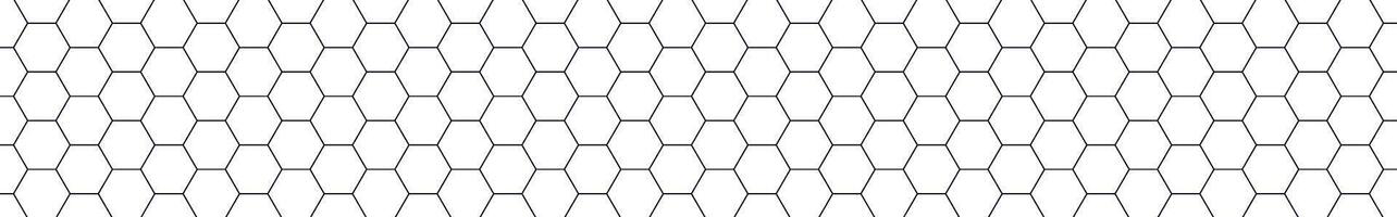 Seamless honeycomb pattern with hexagonal grid, bee hive texture, geometric mesh design in black and white. Flat illustration isolated on white background. vector