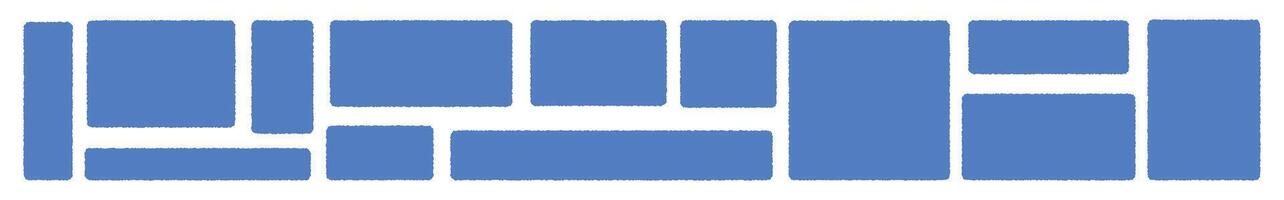 blue Hand drawn organic rectangular frame, abstract text box with doodle bubble shape, fun freeform banner for colorful background. Flat illustration isolated vector