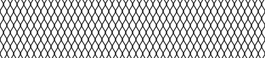 Seamless basketball net pattern, black and white geometric wire texture, abstract fishnet design for sports background. Flat illustration isolated on white background. vector