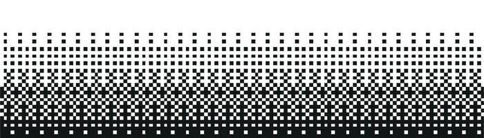 pixel with fading dots and geometric shapes. Digital mosaic with dissolving squares and halftone texture background. Flat illustration isolated vector