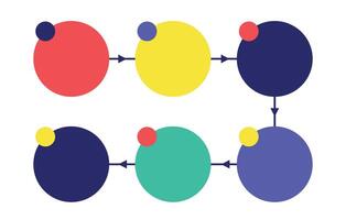 Illustration circle shape flow unique design vector