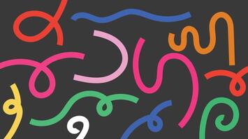 Illustration background line colorful retro unique design vector
