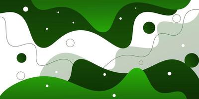 Simple wave green frame geometric business banner design. Creative banner design with curved shapes and lines on white background for template. eps10 vector