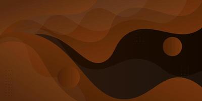 Abstract brown wave 3D background. Minimal liquid background. Eps10 vector