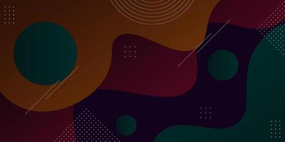 Colorful geometric business banner design. Creative banner design with wave and circle shape as template. Eps10 vector