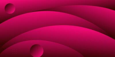 Modern bright pink geometric business banner design. Creative banner design with wave shape as template. Simple horizontal banner. Eps10 vector
