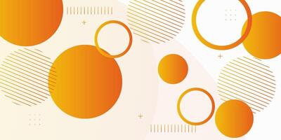 Abstract colorful orange circle 3D background. Overlapping circle shape pattern background concept. Eps10 vector
