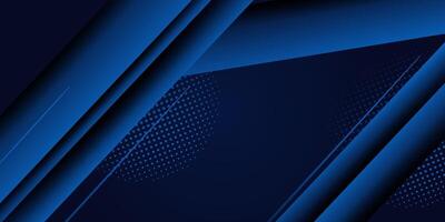 Abstract black blue geometric background glowing and layer elements for presentation design. Suitable for business, company, institution, party, celebration, seminar. eps10 vector