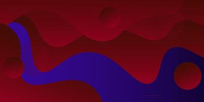 Modern dark blue and red geometric business banner design. Creative banner design with wave and circle shape as template. Simple horizontal banner. vector