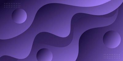 Abstract dark purple geometric 3D background. Wave color background with circle pattern design. Liquid shape composition. vector