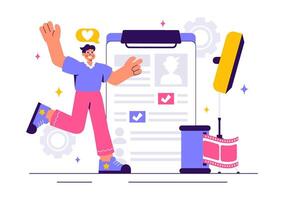 Modeling Industry Concept with Professional Photoshoot in a Flat Cartoon Design vector