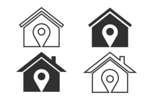 Home Location Icon, House Icon, Location Icon, Apartment Icon, Pointer Icon, Map Location Icon, Homes Icon, Housing icon vector