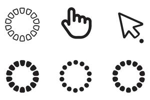 Pointer click icon , Hand cursor and mouse click icons vector