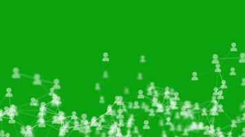 Animation of triangle Blockchain supply chain business on green screen background video