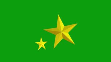 3D Stars Floating On Green Screen Loop Background video